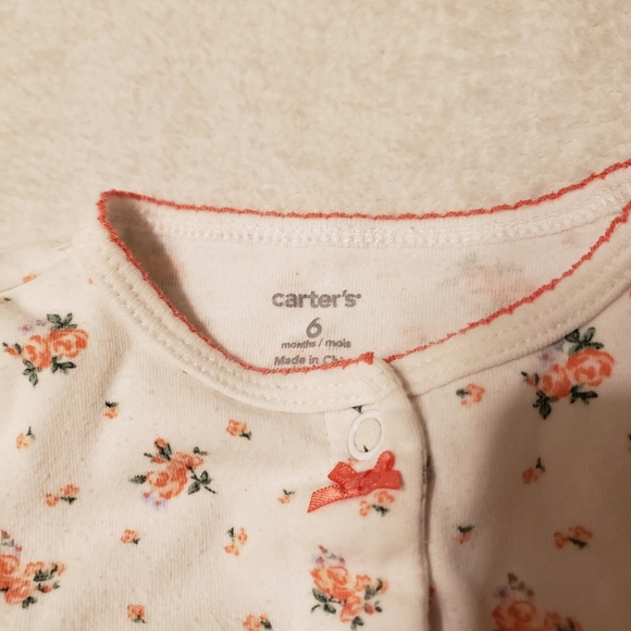 3/$20 Carter's 6M floral footie pajamas bundle - Picture 5 of 5